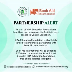 Read more about the article PARTNERSHIP ALERT KOA Education Foundation X Book Aid International